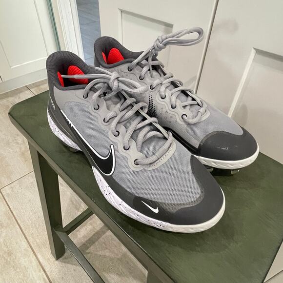 New Nike Alpha Huarache Elite 3 Low Baseball Cleats Grey Size 7.5 CK0746-011 main image 5